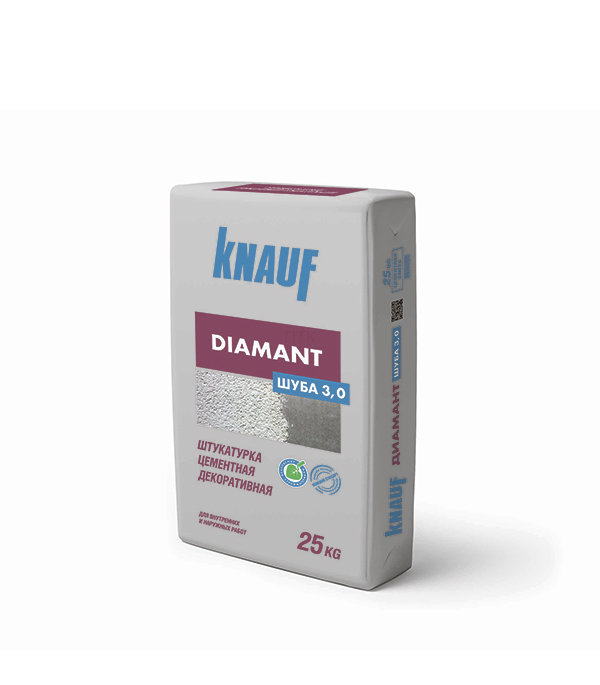 Штукатурка декоративная шуба Knauf Диамант фракция 3 мм белая 25 кг